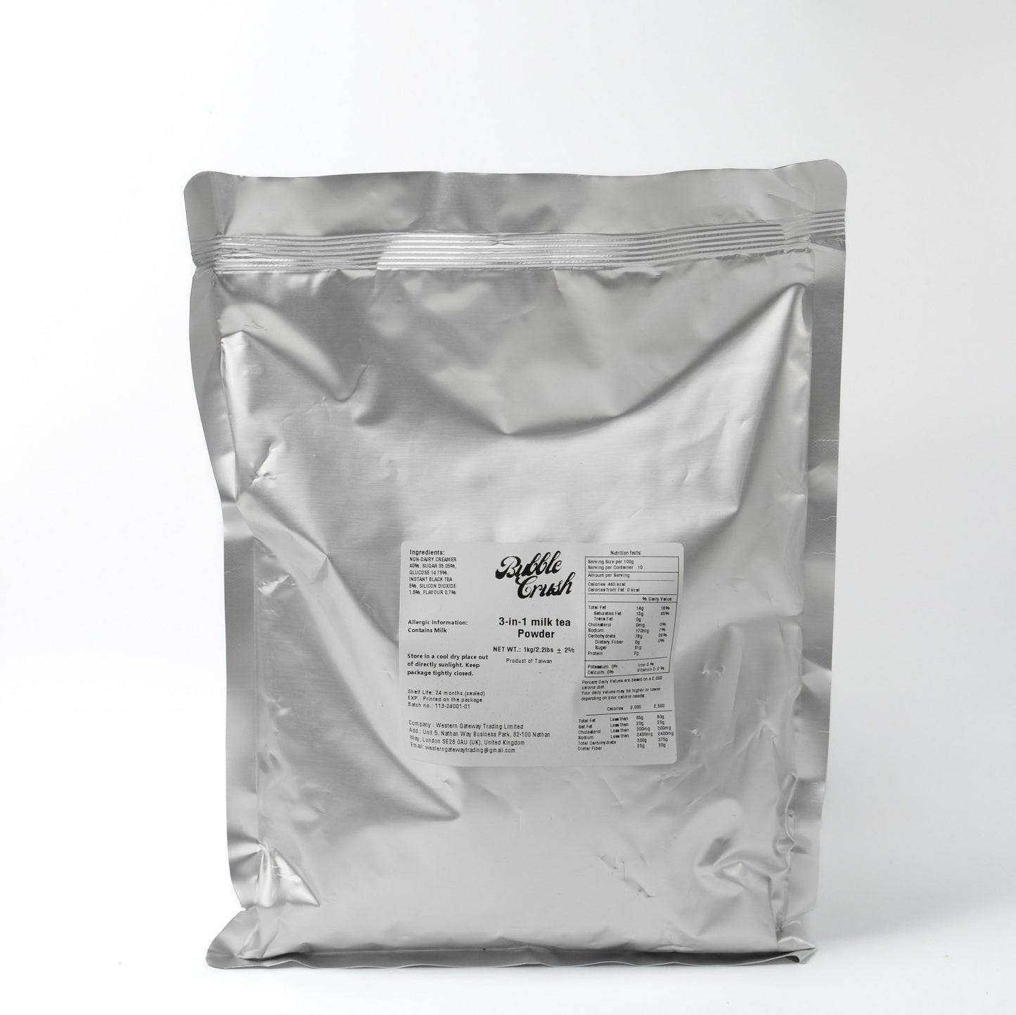 Rich, creamy Taiwanese milk tea made with vegan 3-in-1 powder and tapioca pearls