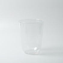 Stack of 500cc and 700cc large clear PP plastic bubble tea cups with a 95mm rim, shown as a bulk pack for custom logo printing and hot/cold drinks.