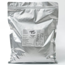 Silky, cubed Vegan Egg Pudding dessert made with powder, ready to be added to bubble tea.