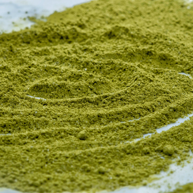 1kg bag of Premium Vegan Matcha Flavour Powder, a pure green tea base for bubble tea and lattes in the UK.