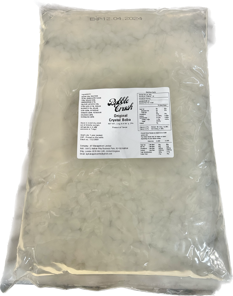 Original Crystal Boba single pack 2kg bag – vegan bubble tea topping made in Taiwan