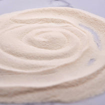 Thick, stable Pink Salt Milk Foam being prepared with the vegan powder mix, perfect for topping drinks.
