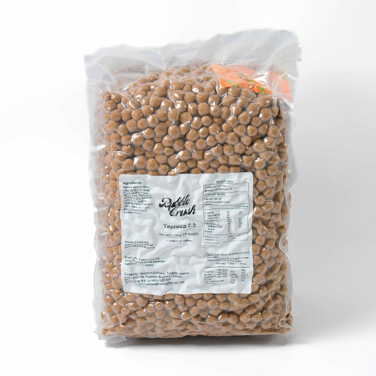 3000g Bulk Tapioca 2.2 Pearls, essential chewy ingredient for high-volume bubble tea shops and cafes.