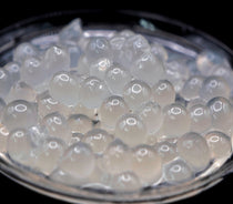 Premium Lychee Bursting Boba, Vegan-friendly and Taiwan-Made for use in smoothies and cocktails.