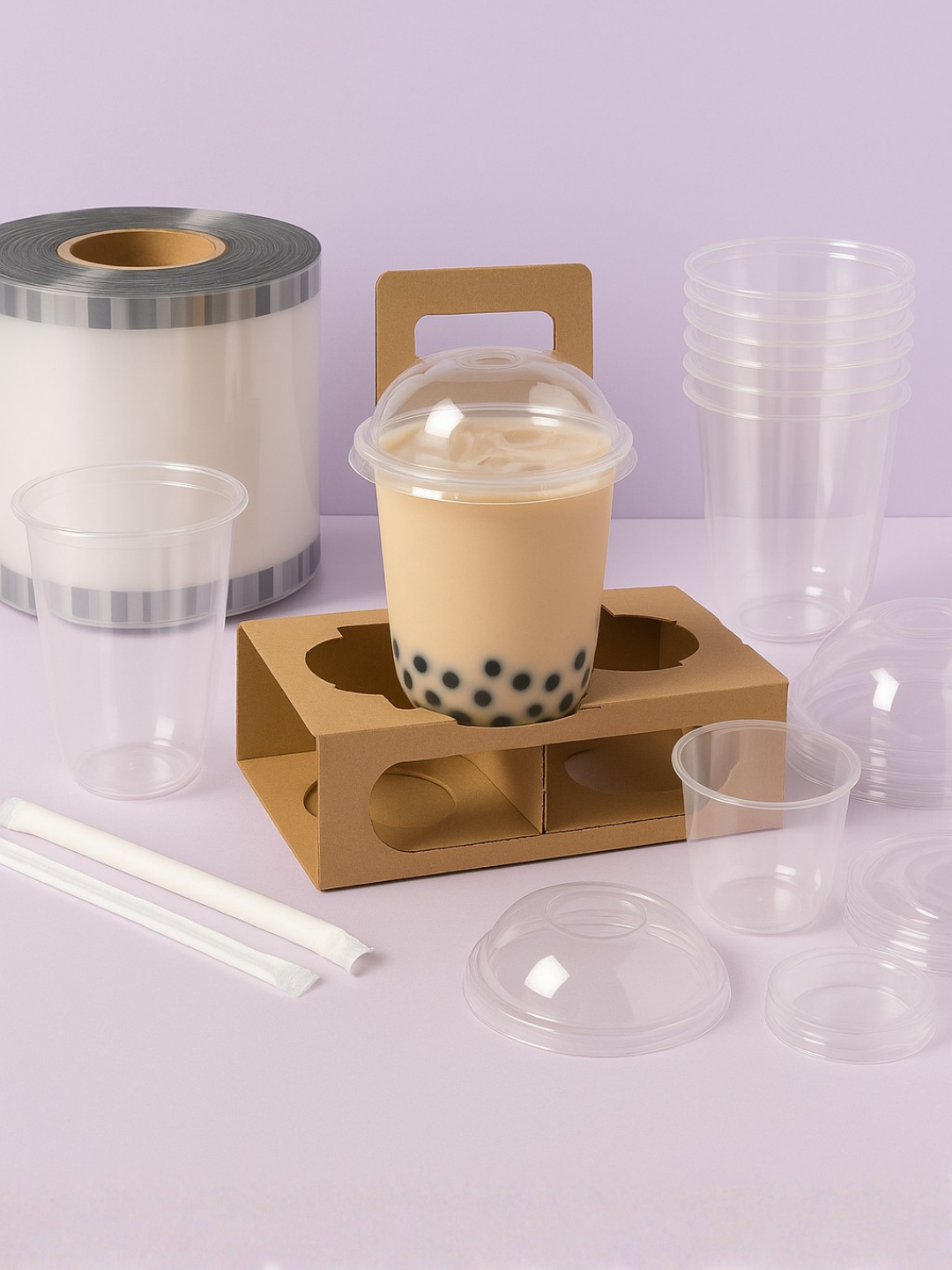 Bubble Tea & Beverage Packaging – Cups, Lids, Straws & More