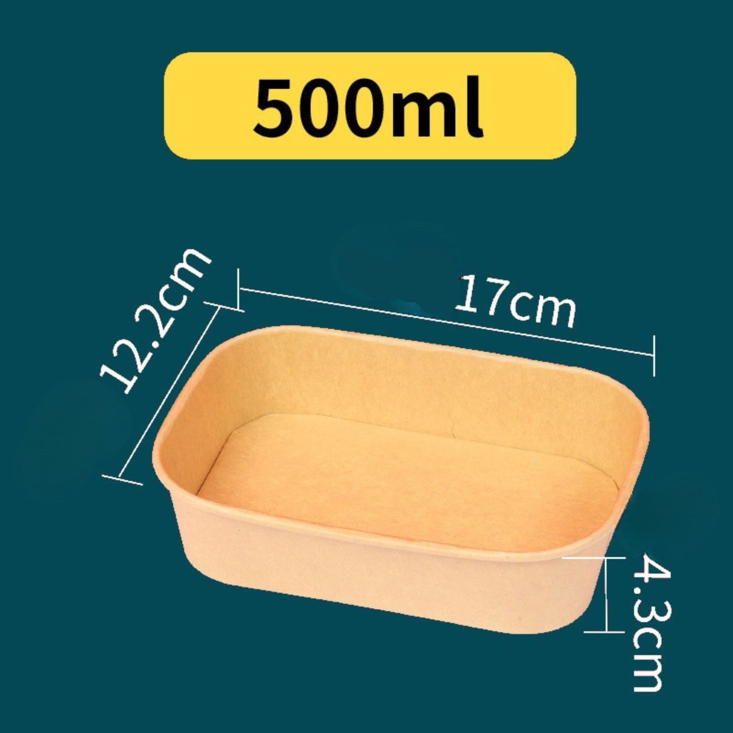 500ml Food Containers 300Pcs | Clamshell Takeaway Boxes 12.2x17x4.3cm