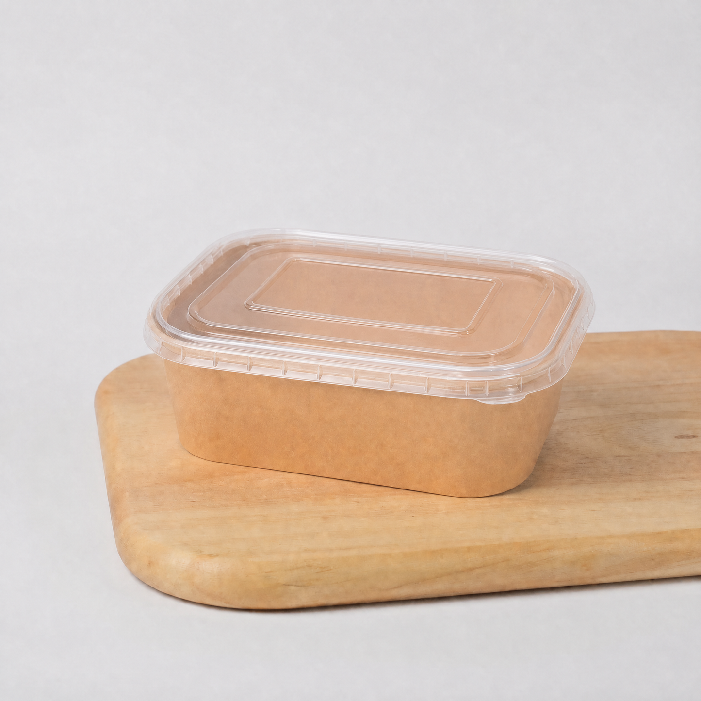 300Pcs Clear PP Lids for 500ml Takeaway Containers - High-Transparency