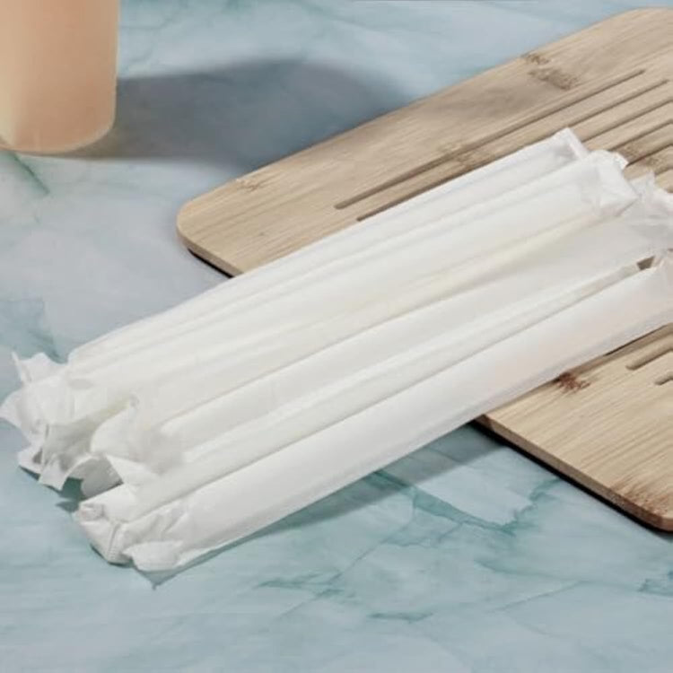 Biodegradable PLA Straws 12mm*230mm / 6mm*230mm | Individually Wrapped UK