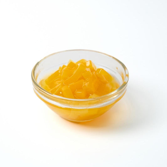 Wholesale Mango Coconut Jelly Cubes (4KG), sweet and chewy Nata de Coco topping for UK bulk supply.