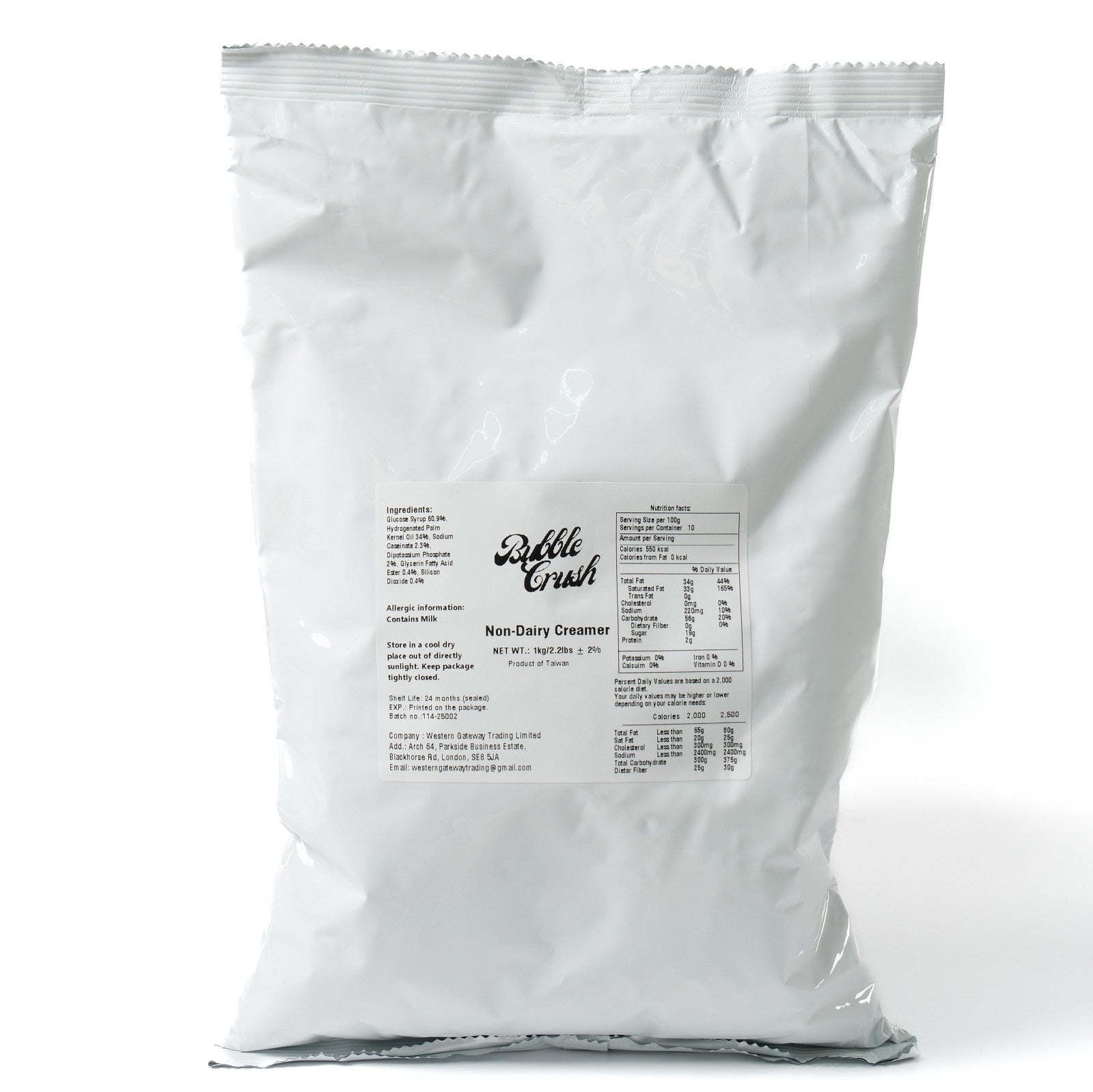 Vegan-friendly Original Non-Dairy Creamer, a versatile milk substitute powder used to add a rich and creamy texture to iced teas and smoothies.