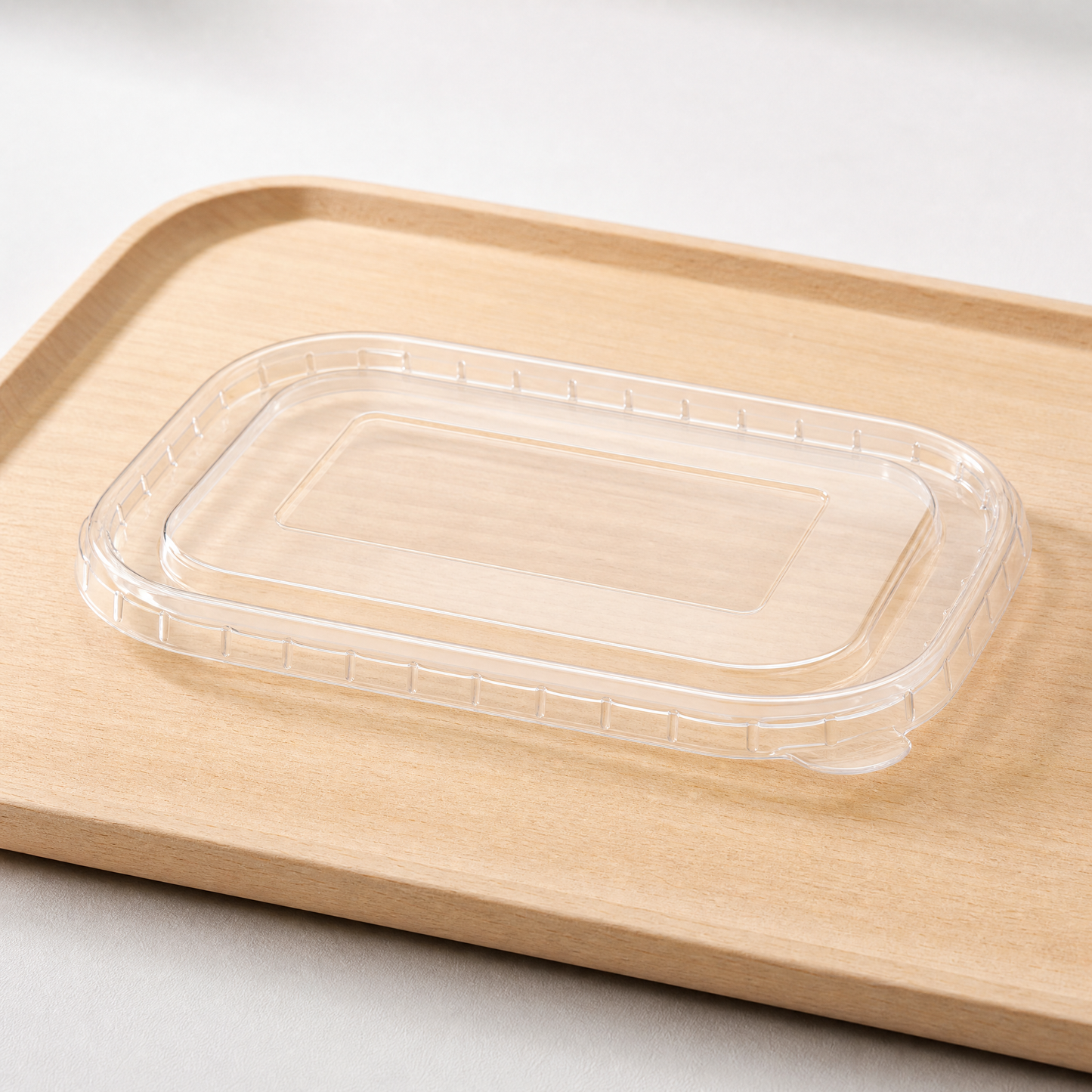 300Pcs Clear PP Lids for 500ml Takeaway Containers - High-Transparency