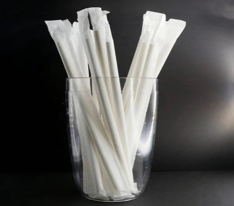 Paper Thin Straw White 3000pcs 8mm*210mm