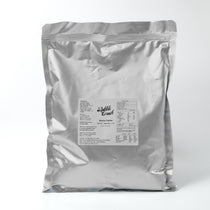 Finished Vanilla Boba Tea with a sweet, warm flavour and chewy tapioca pearls, made with vegan powder base.